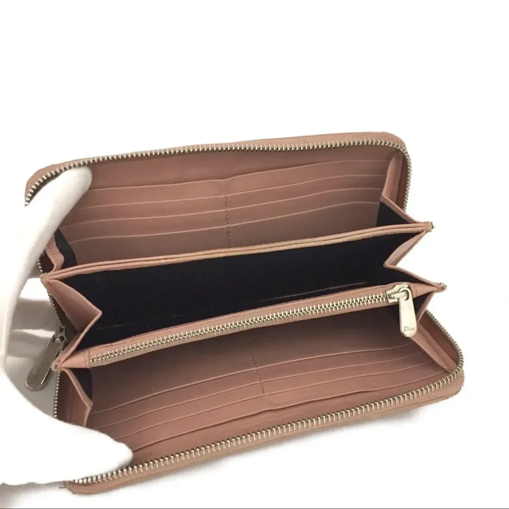 Christian Dior Cannage Leather Bifold Long Wallet /4U0595